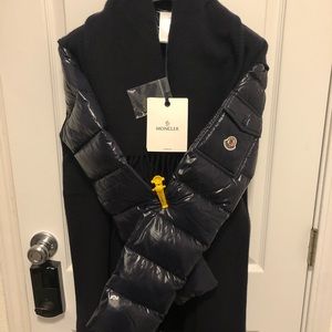Moncler Grand new Mantella Down Puffer Sleeve Wool Cape Coat